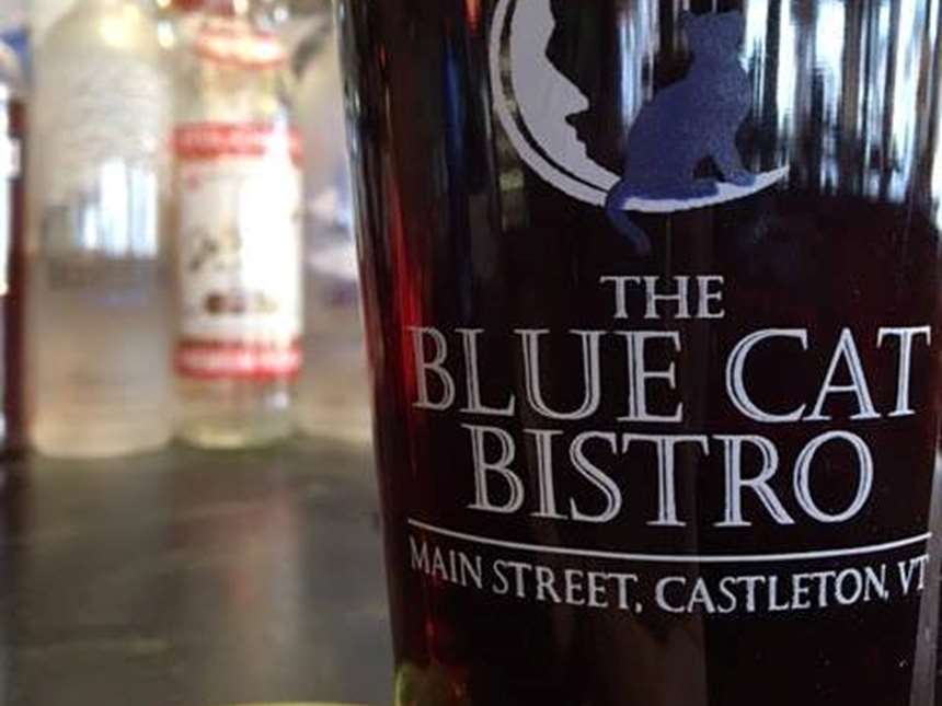 Blue Cat Pint glass